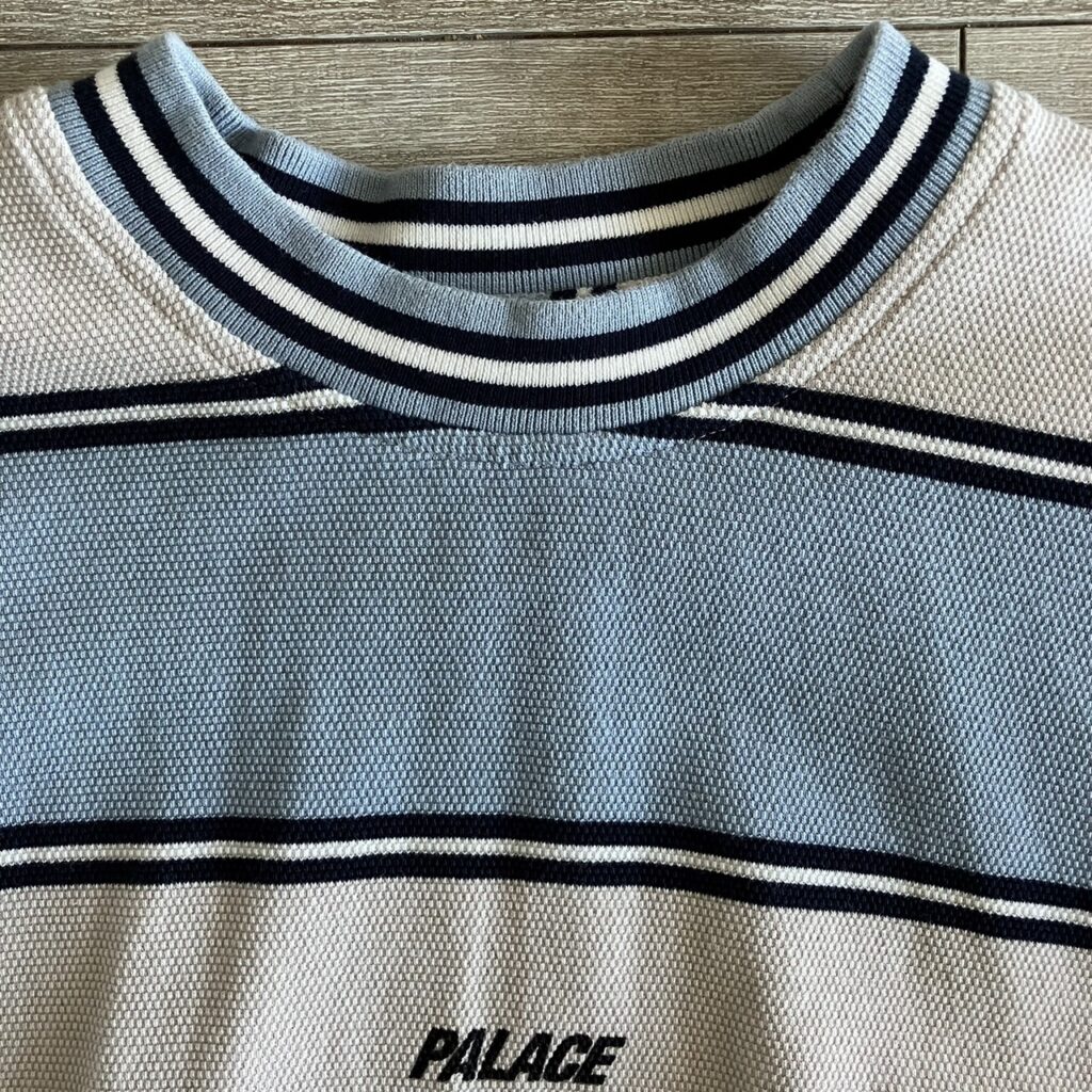 常田大希　着用　パレス　PALACE SKATEBOARD ストライプ　ブルー　ホワイト　水色　白　プルオーバー