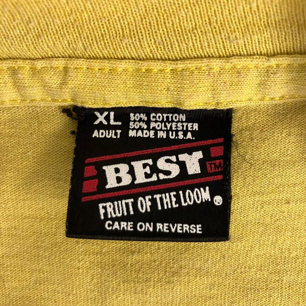 1993-1996 fruit of the loom フルーツオブザルーム タグ 年代 tag history