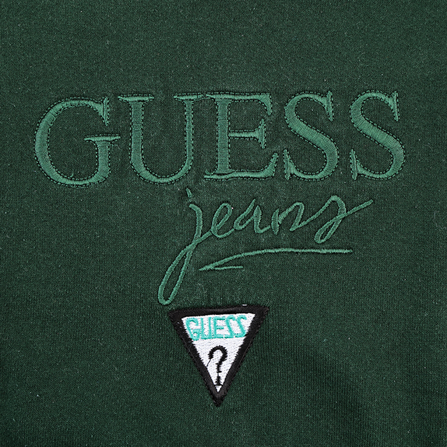 GUESS 90年代ヴィンテージスウェット 緑グリッドタグ 軟式古着部購入品