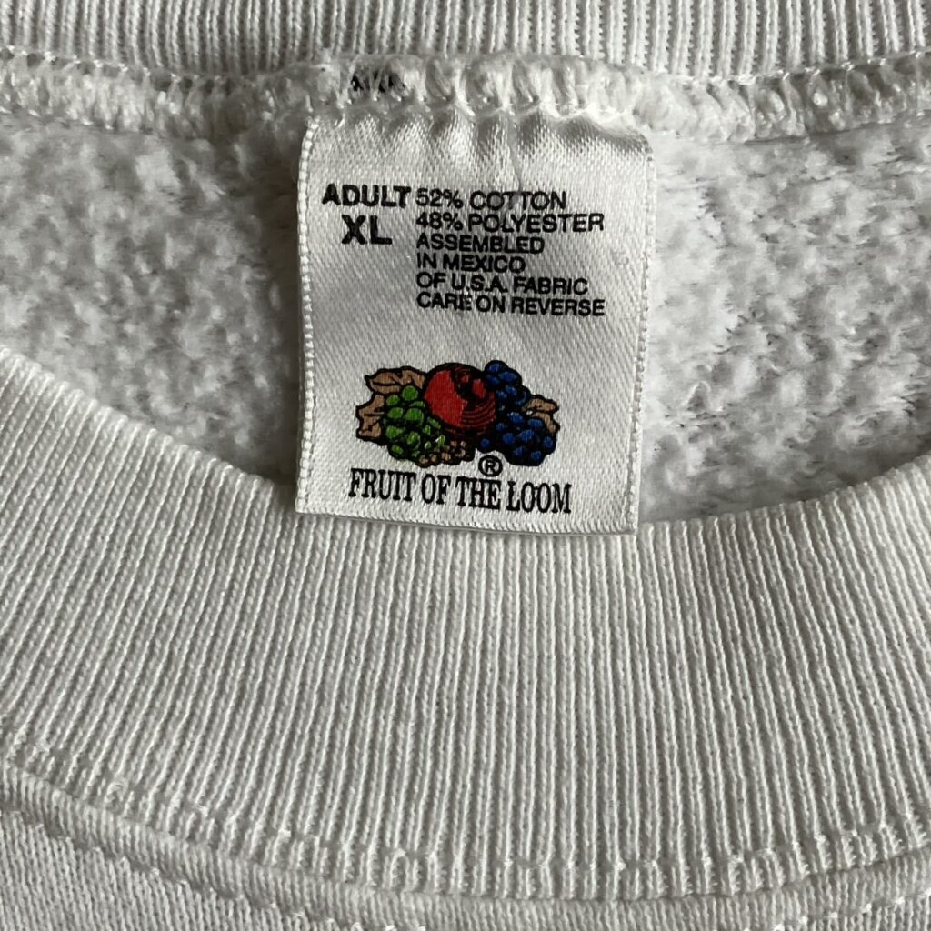 90s fruit of the loom フルーツオブザルーム タグ 年代 tag history