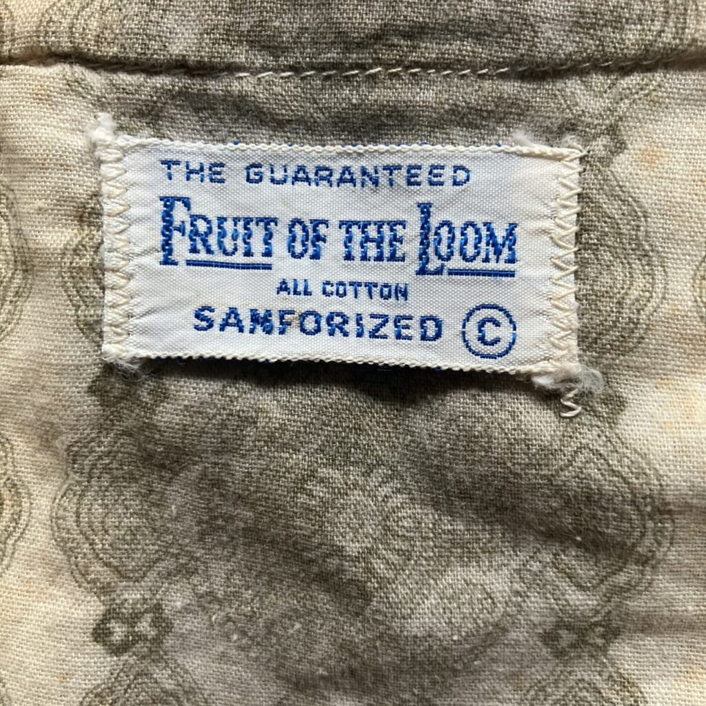 50s fruit of the loom フルーツオブザルーム タグ 年代 tag history
