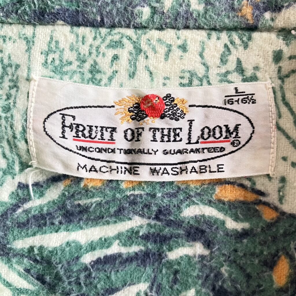 60s 70s fruit of the loom フルーツオブザルーム タグ 年代 tag history