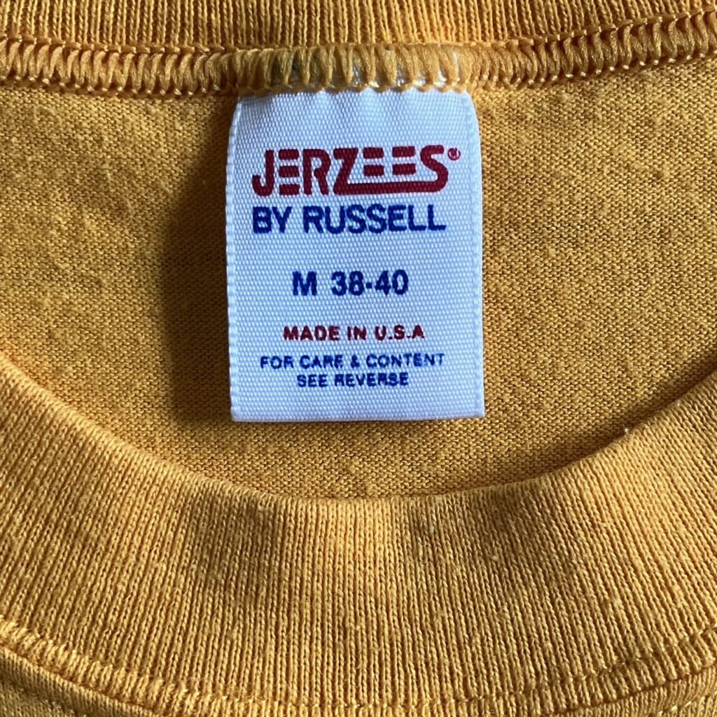 jerzees ジャージーズ タグ tag 年代 history Russell