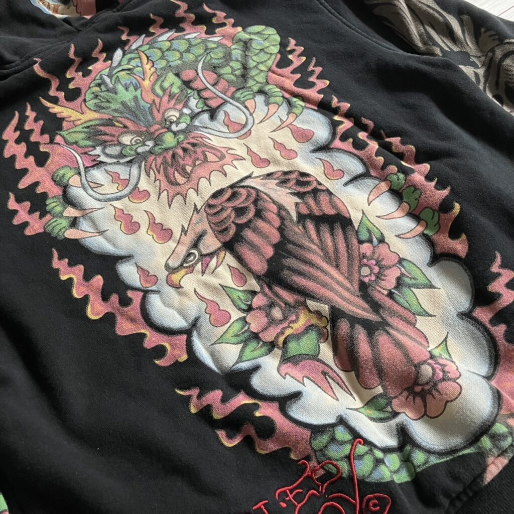 ed hardy 松村北斗 ジップアップパーカー フーディー 虎 古着 エドハーディー