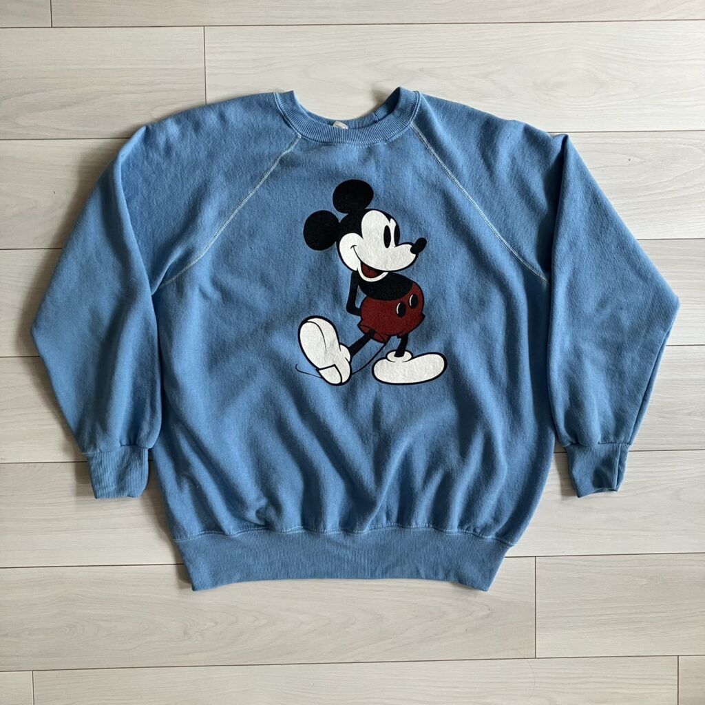 80s ディズニー　ミッキー　スウェット　白足ミッキー