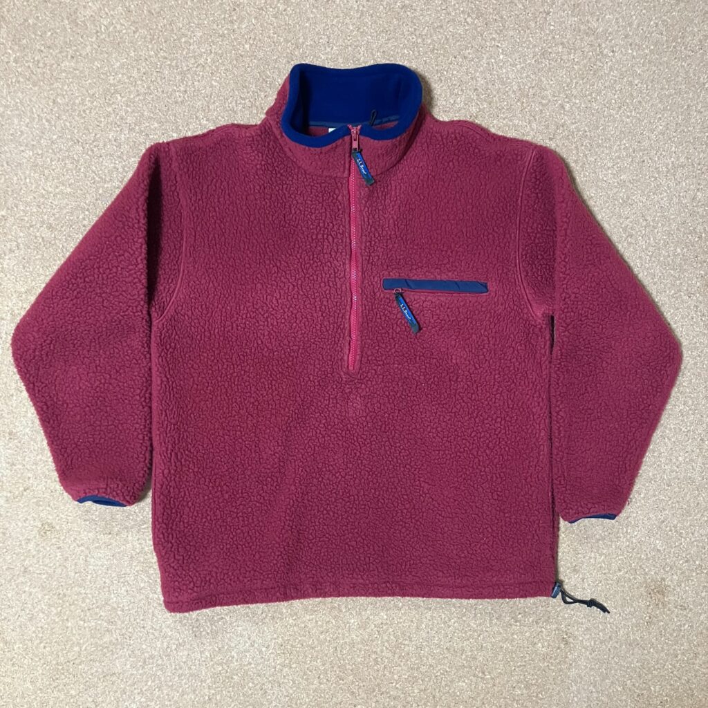 L.L.Bean llbean ll bean ハーフジップ フリース レッド 杉咲花 冬のなんかさ、春のなんかね 冬のさ春のね 90s