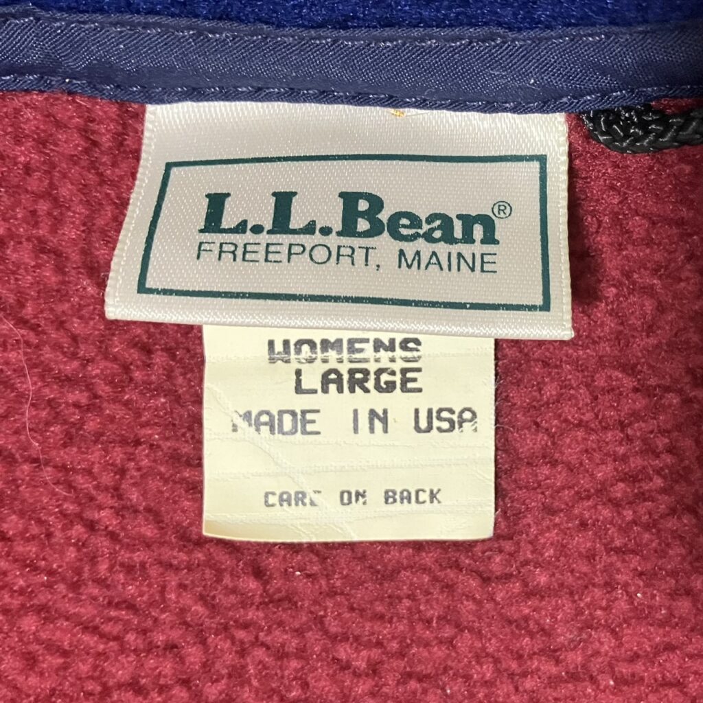 L.L.Bean llbean ll bean ハーフジップ フリース レッド 杉咲花 冬のなんかさ、春のなんかね 冬のさ春のね 90s タグ