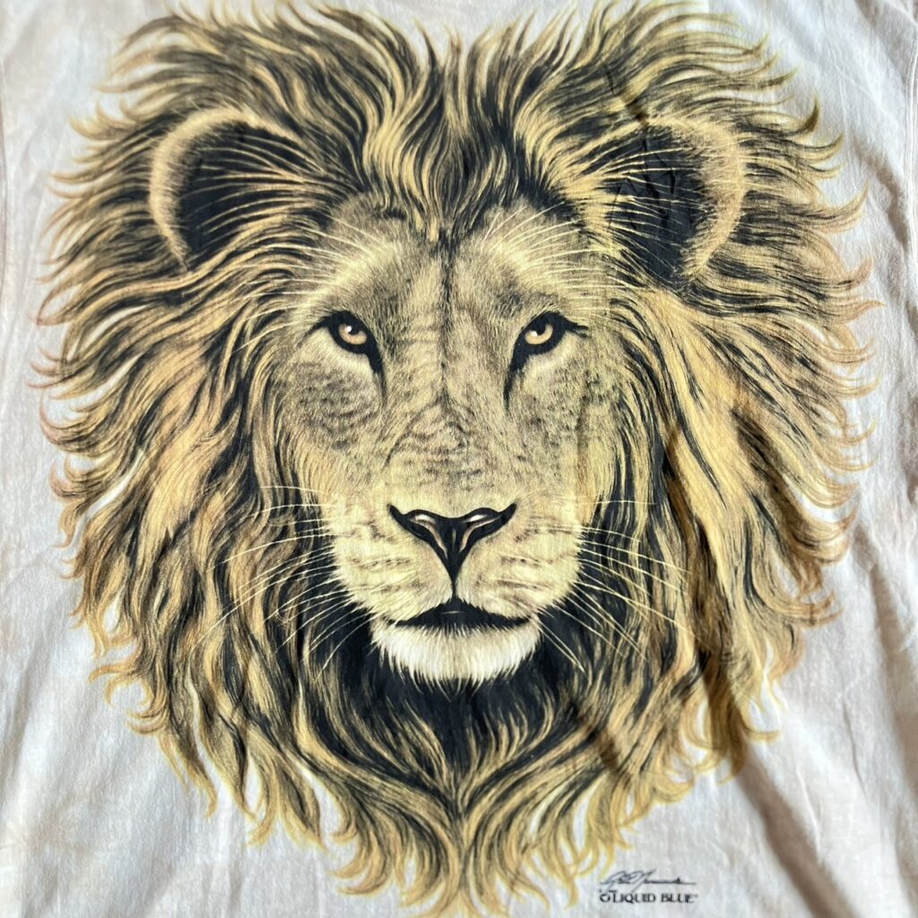 JESSE LIQUID BLUE リキッドブルー　Tシャツ　90s  ライオン　DEV LARGE