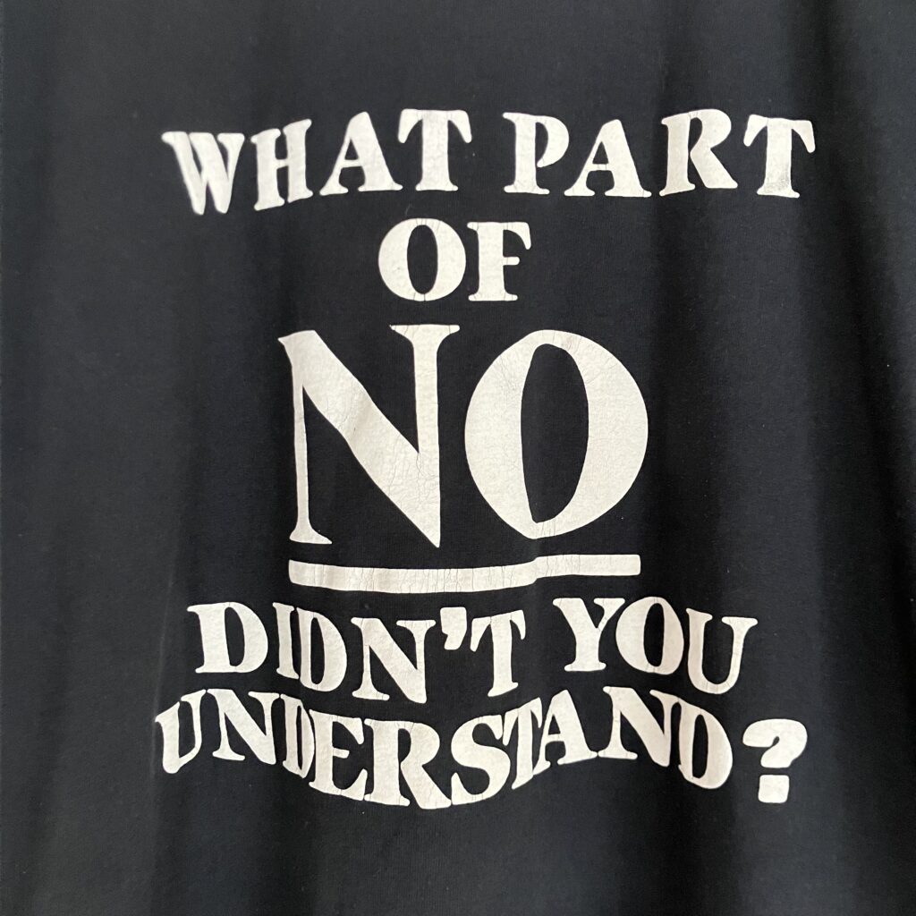 オモシーチャンネル 山田レン THIS MAN Tシャツ WHAT PART OF NO DIDN'T YOU UNDERSTAND? ブラック スクリーンスターズ ベルトン XL 80s 90s