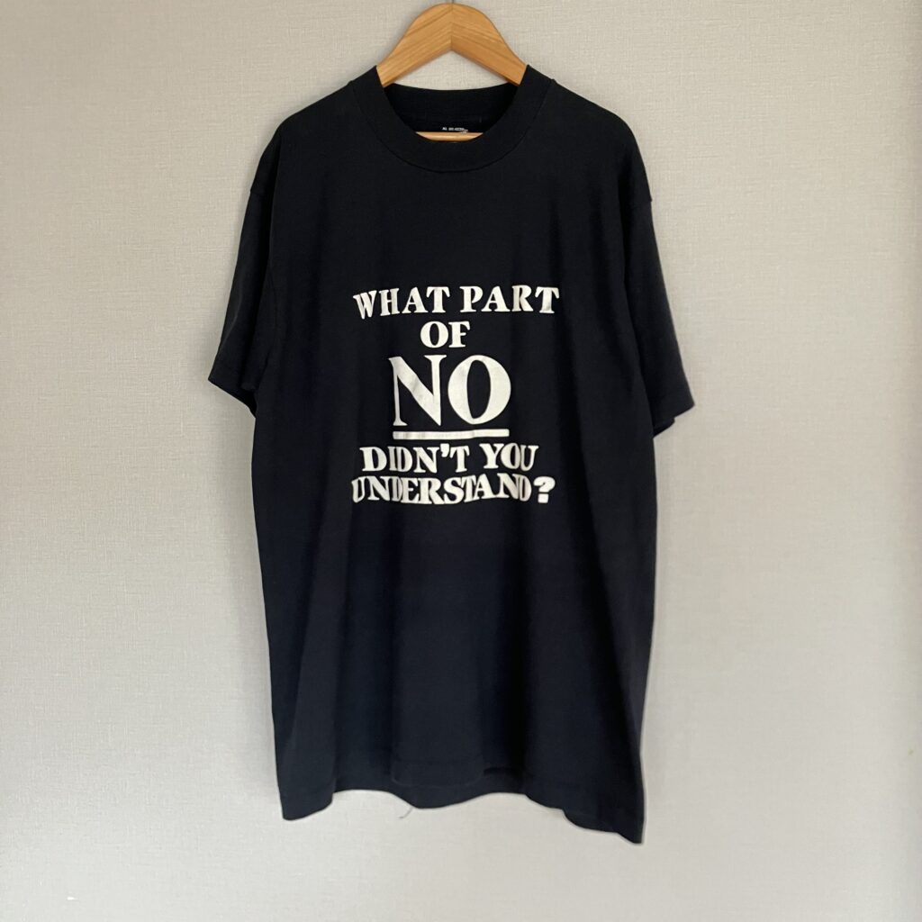 オモシーチャンネル 山田レン THIS MAN Tシャツ WHAT PART OF NO DIDN'T YOU UNDERSTAND? ブラック スクリーンスターズ ベルトン XL 80s 90s